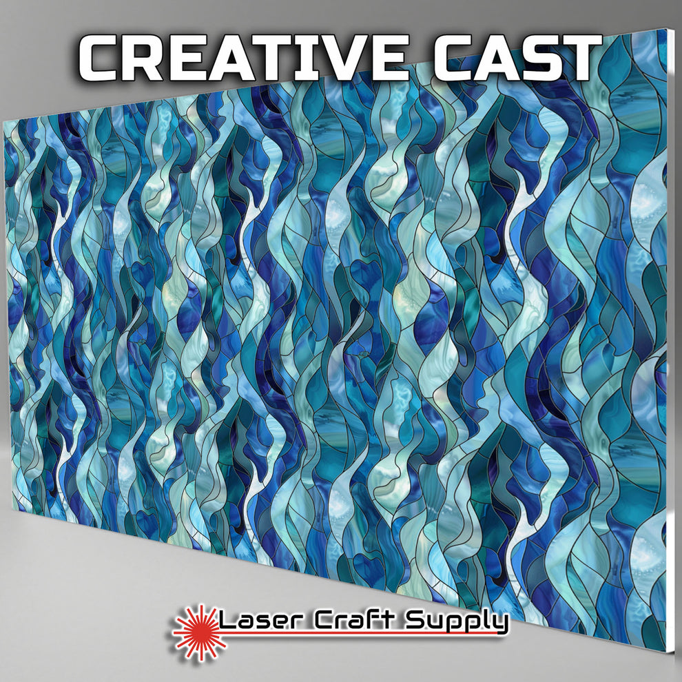 Creative Cast Acrylics - Ocean Rolling Waves - Stained Glass – Laser ...