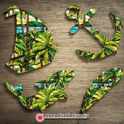 Creative Cast Acrylics - Palm Scape - Stained Glass