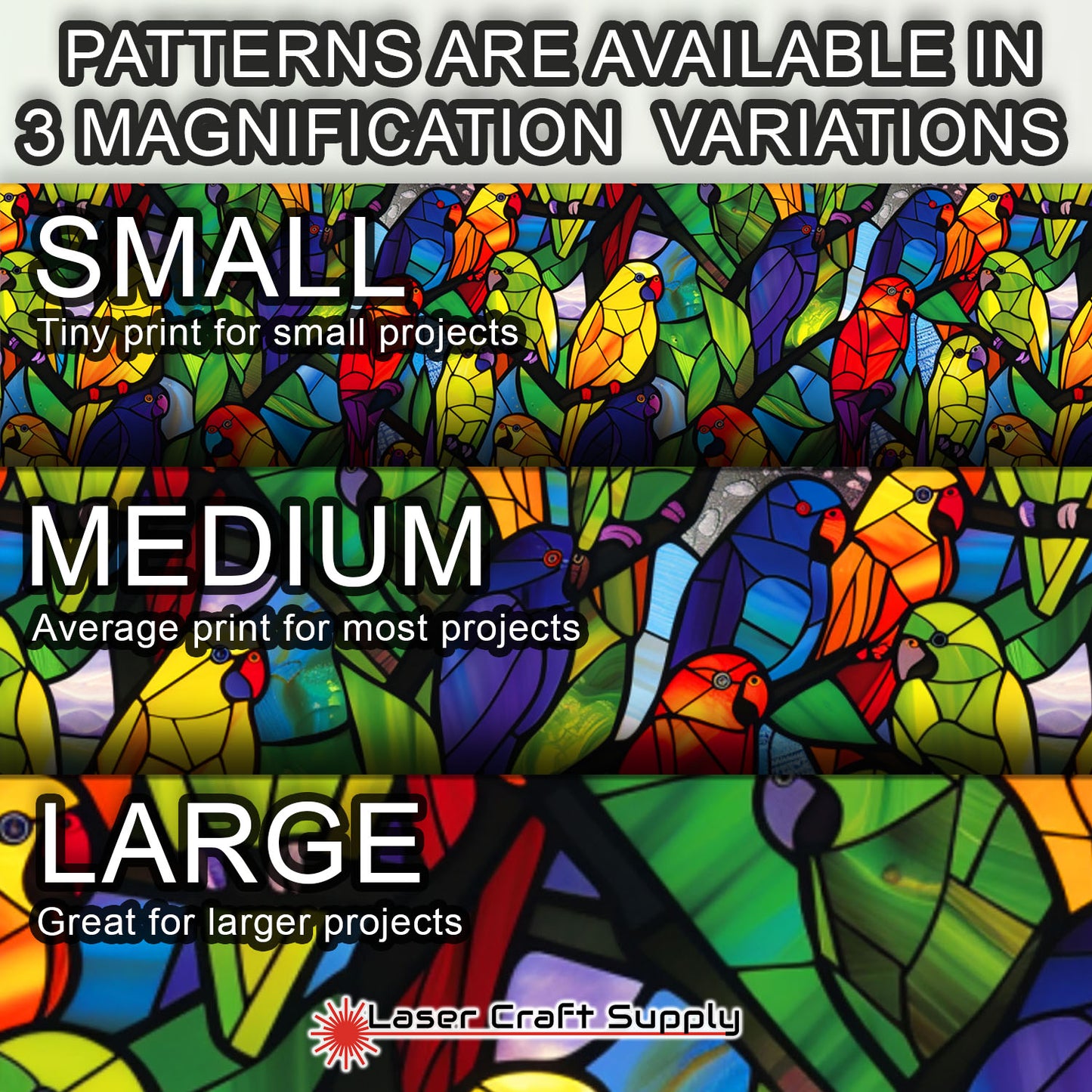 Creative Cast Acrylics - Parrots - Stained Glass