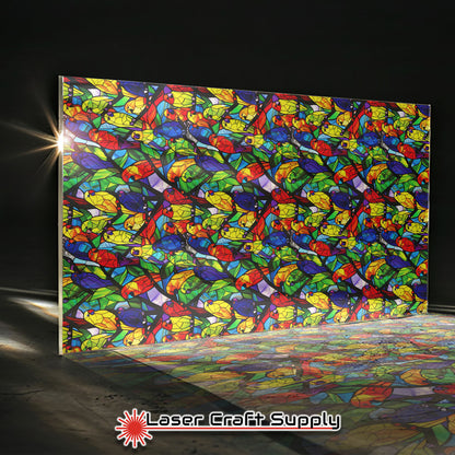 Creative Cast Acrylics - Parrots - Stained Glass