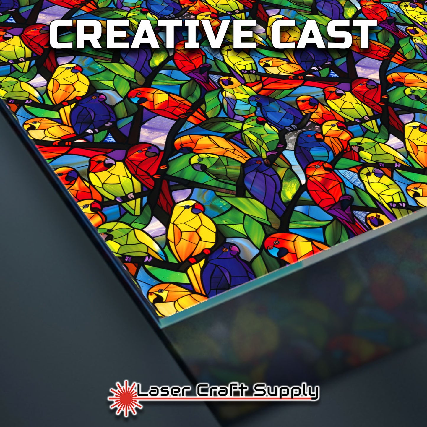 Creative Cast Acrylics - Parrots - Stained Glass
