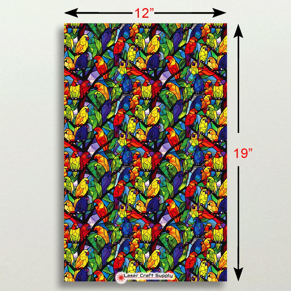 Creative Cast Acrylics - Parrots - Stained Glass