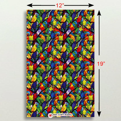 Creative Cast Acrylics - Parrots - Stained Glass