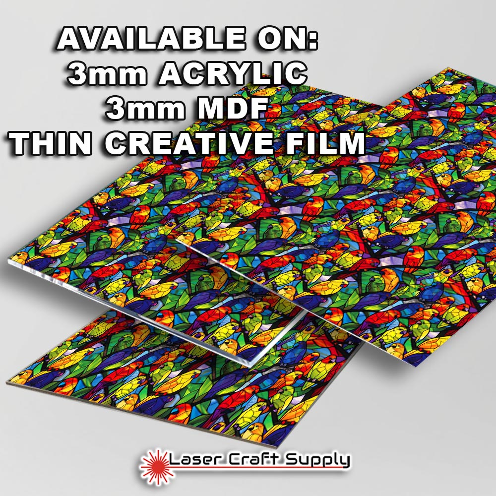 Creative Cast Acrylics - Parrots - Stained Glass