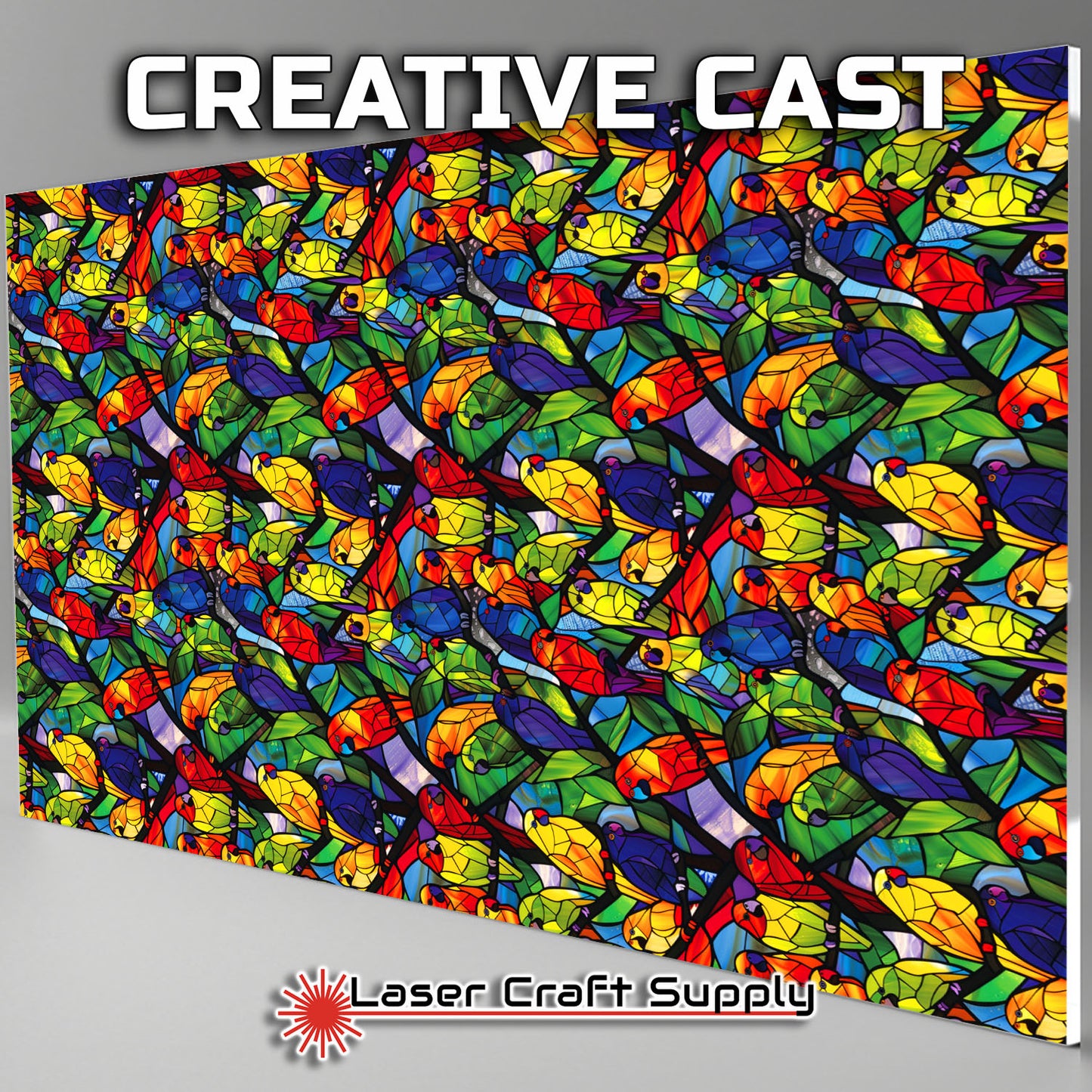 Creative Cast Acrylics - Parrots - Stained Glass