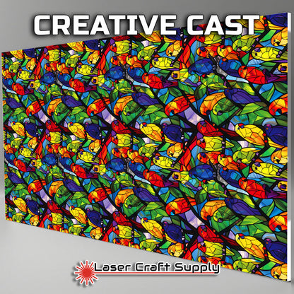 Creative Cast Acrylics - Parrots - Stained Glass