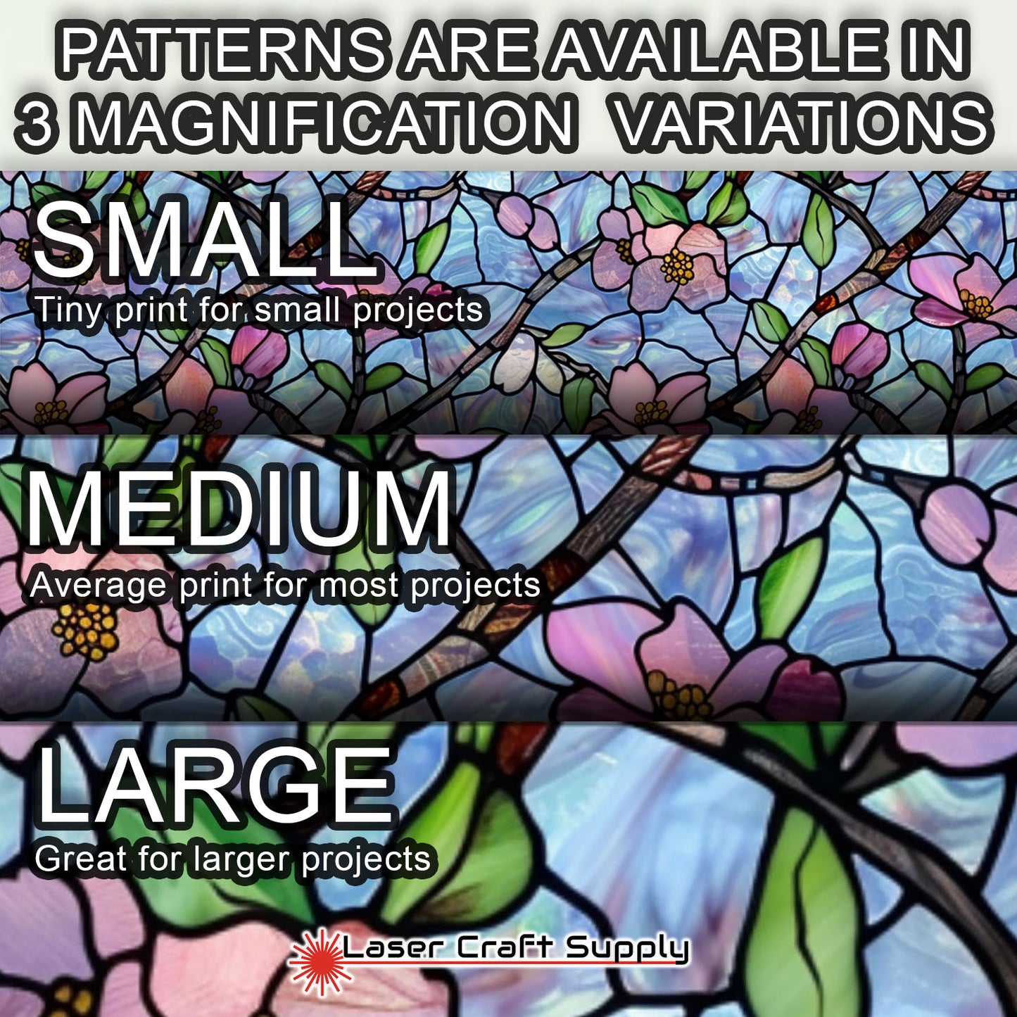 Creative Cast Acrylics - Pink Cherry Blossoms - Stained Glass