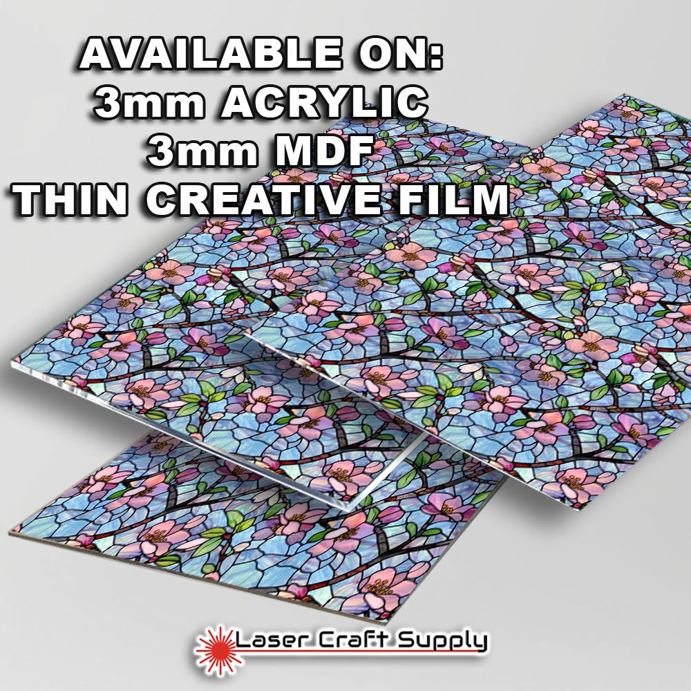 Creative Cast Acrylics - Pink Cherry Blossoms - Stained Glass