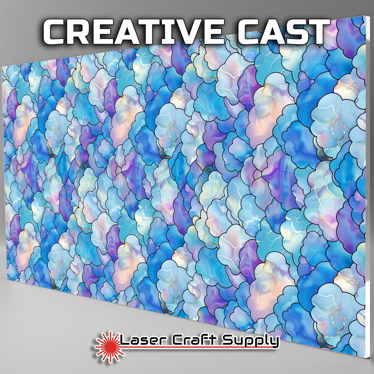 Creative Cast Acrylics - Fun Puffy Clouds - Stained Glass – Laser Craft ...
