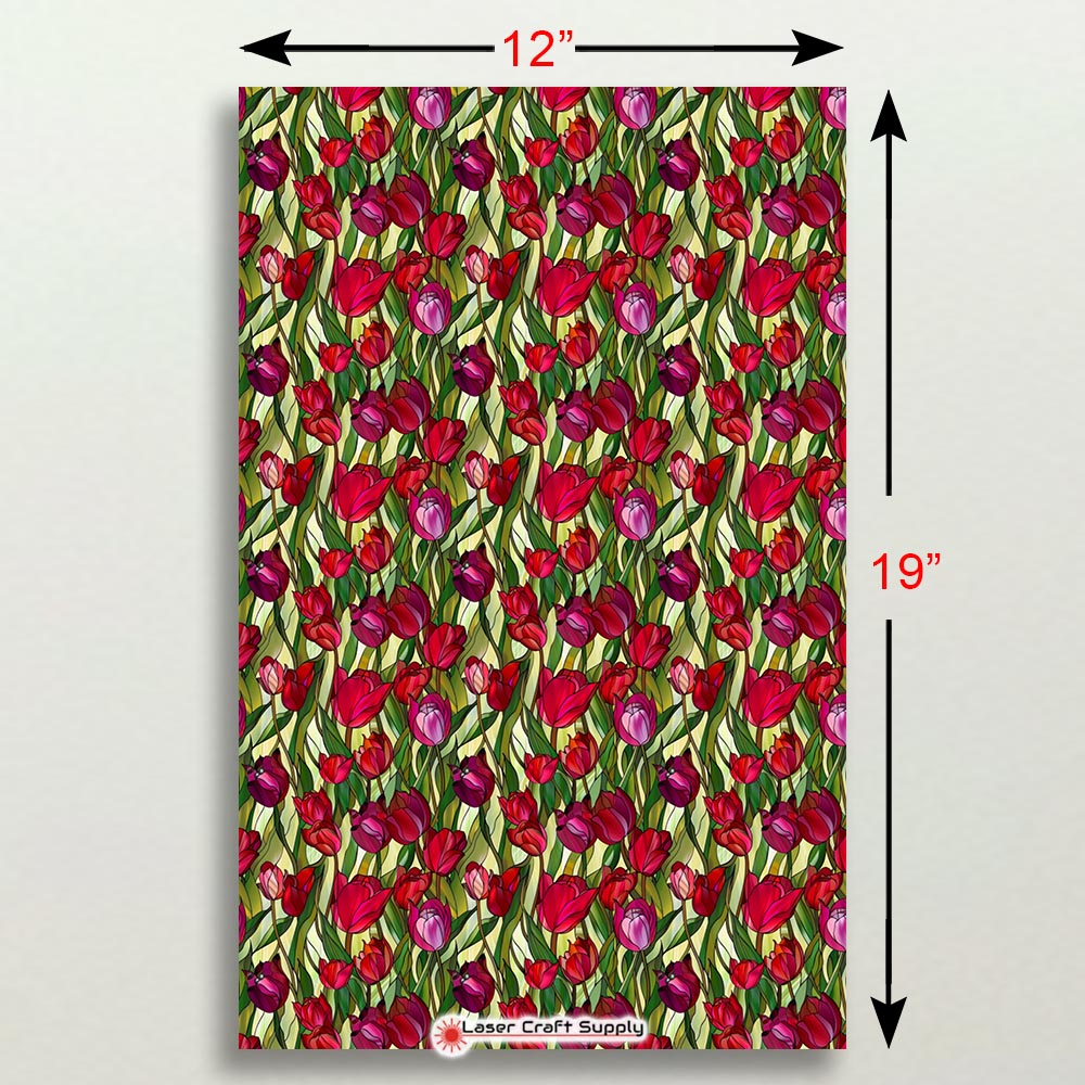 Creative Cast Acrylics - Red Tulips - Stained Glass