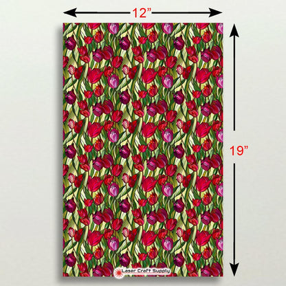 Creative Cast Acrylics - Red Tulips - Stained Glass