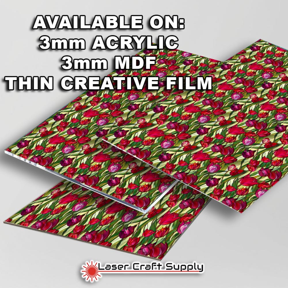 Creative Cast Acrylics - Red Tulips - Stained Glass