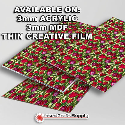 Creative Cast Acrylics - Red Tulips - Stained Glass