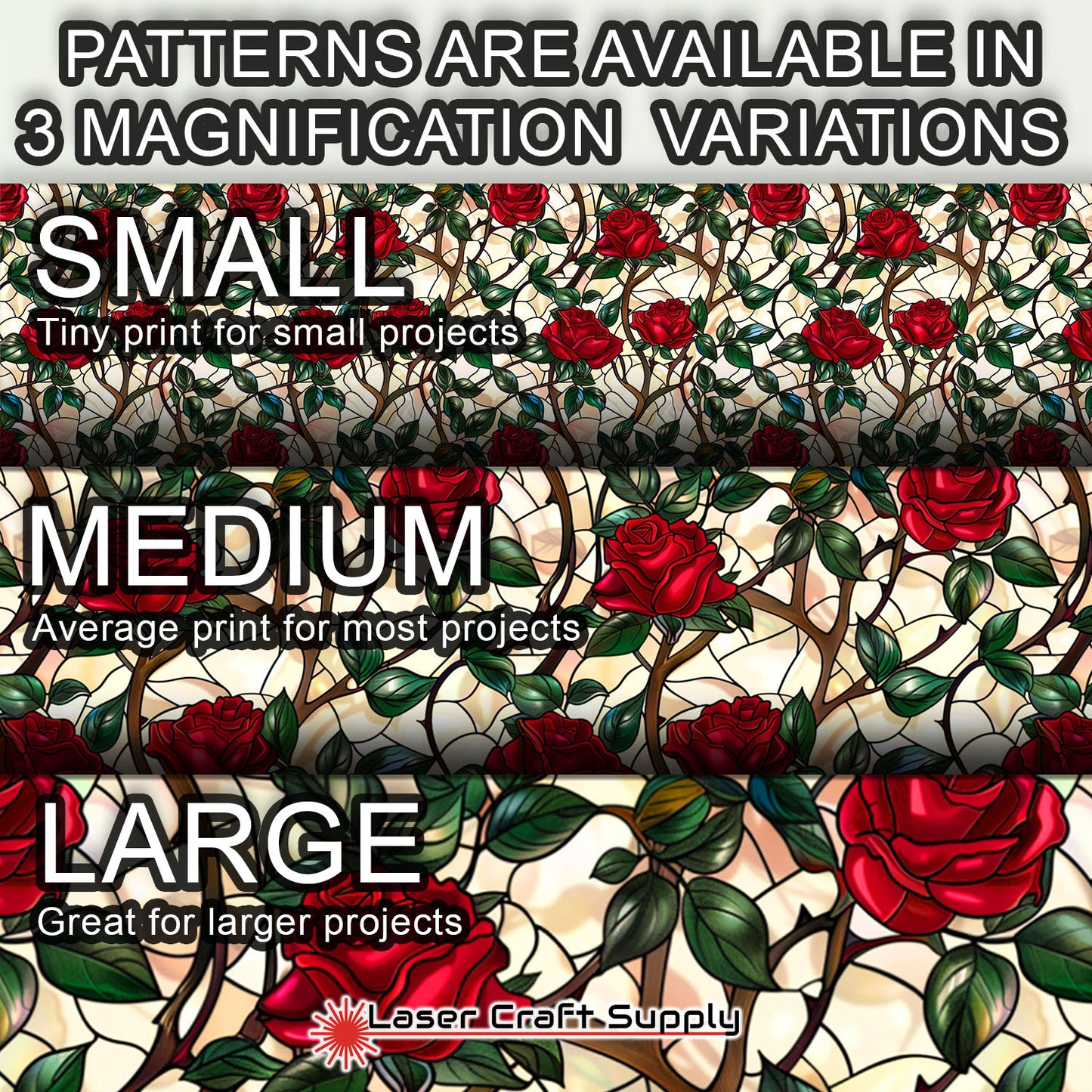 Creative Cast Acrylics - Rose Vines - Stained Glass