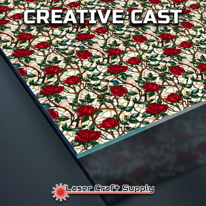 Creative Cast Acrylics - Rose Vines - Stained Glass