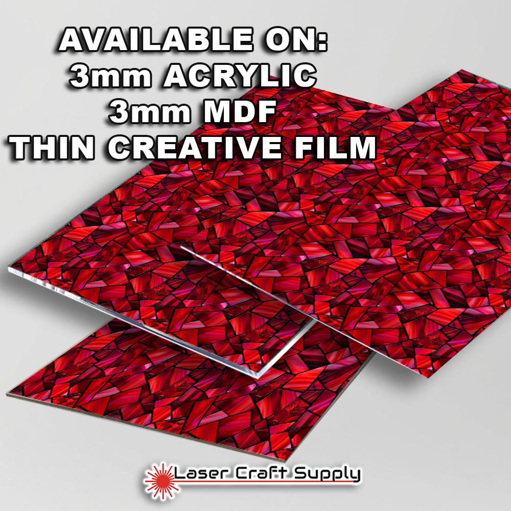 Creative Cast Acrylics - Ruby Red Crystals - Stained Glass