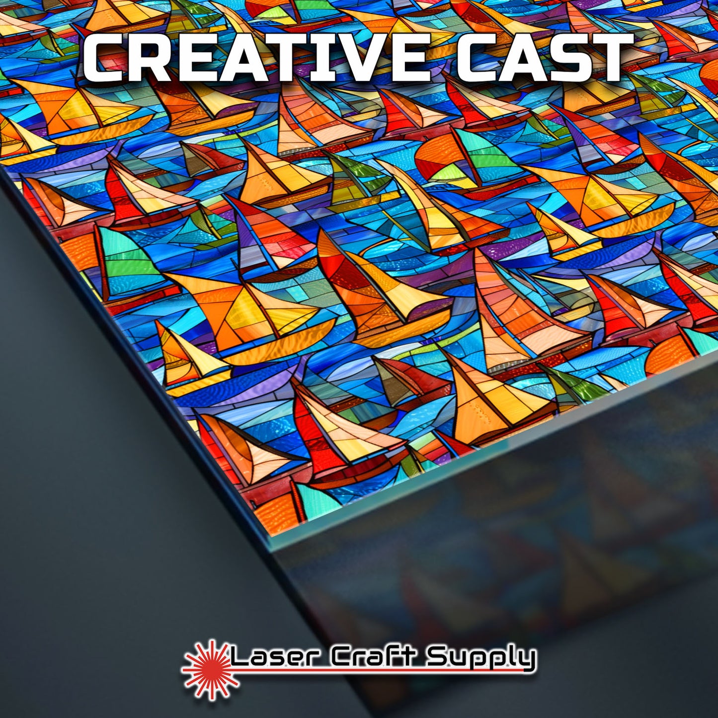 Creative Cast Acrylics - Sailboats - Stained Glass