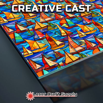 Creative Cast Acrylics - Sailboats - Stained Glass