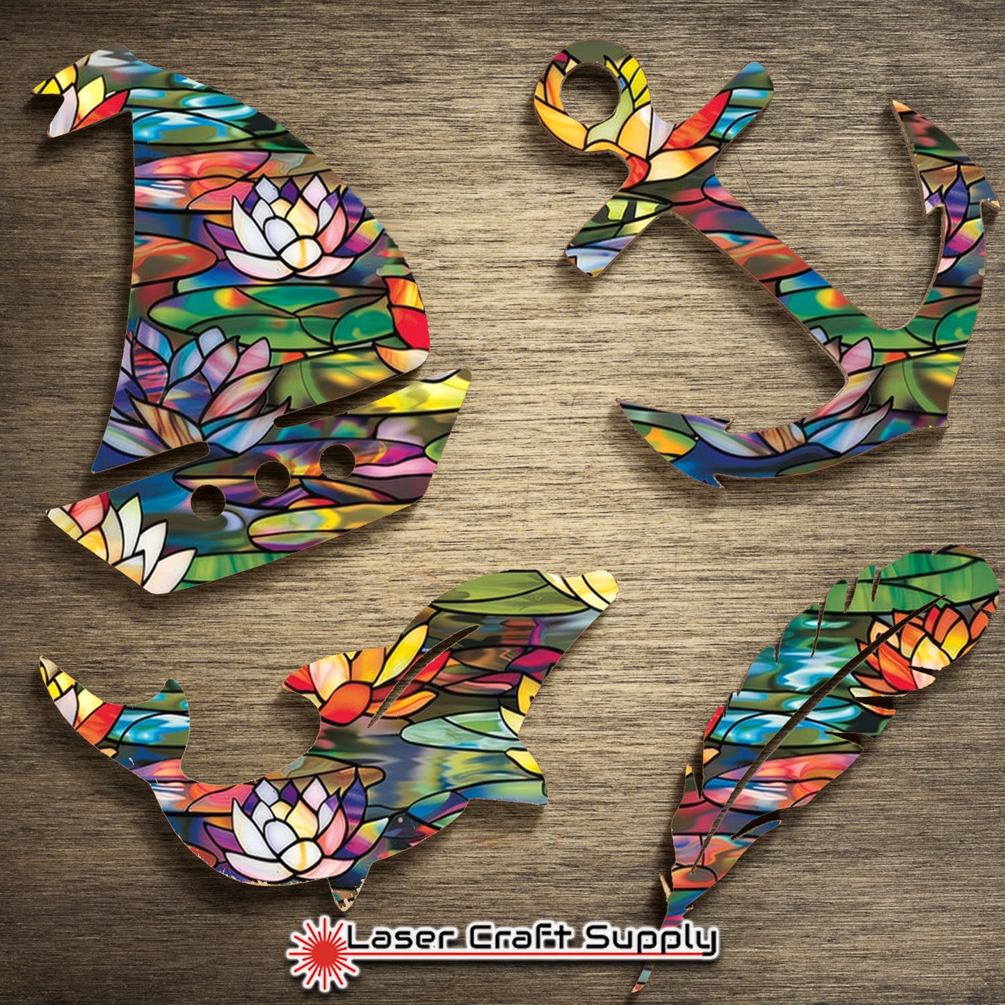 Creative Cast Acrylics - Colorful Water Lilly - Stained Glass