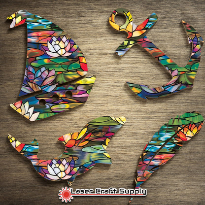 Creative Cast Acrylics - Colorful Water Lilly - Stained Glass