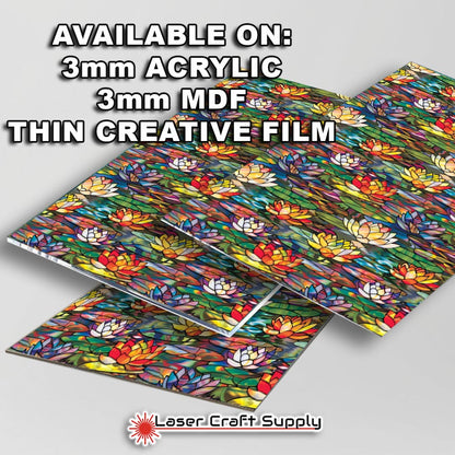 Creative Cast Acrylics - Colorful Water Lilly - Stained Glass