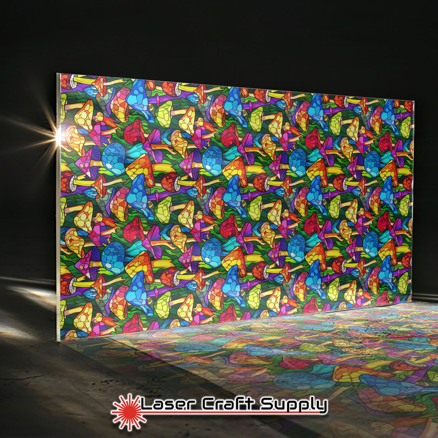 Creative Cast Acrylics - Glass Mushrooms - Stained Glass