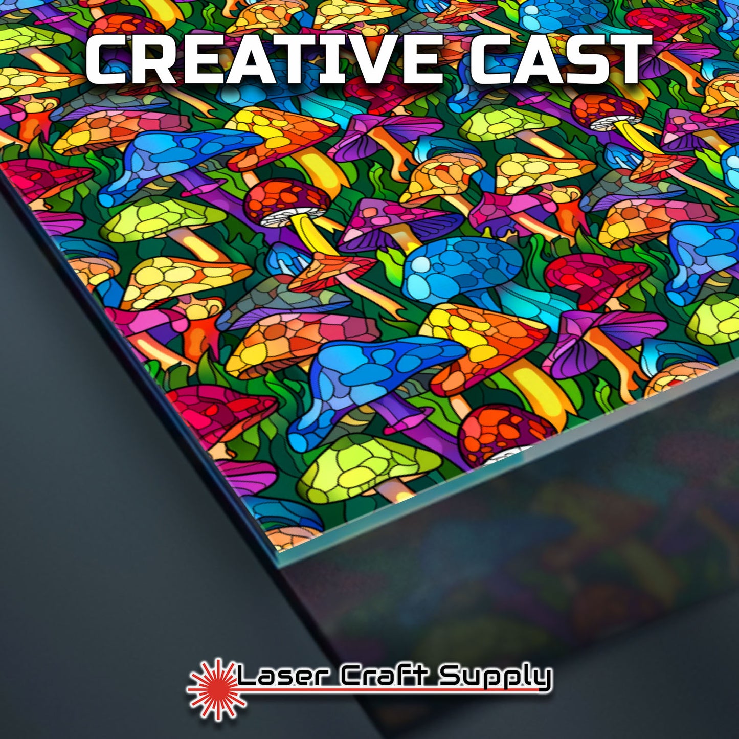 Creative Cast Acrylics - Glass Mushrooms - Stained Glass