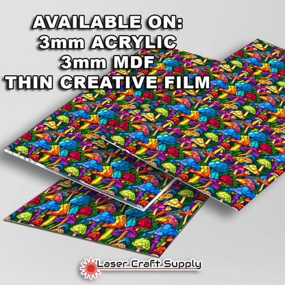 Creative Cast Acrylics - Glass Mushrooms - Stained Glass