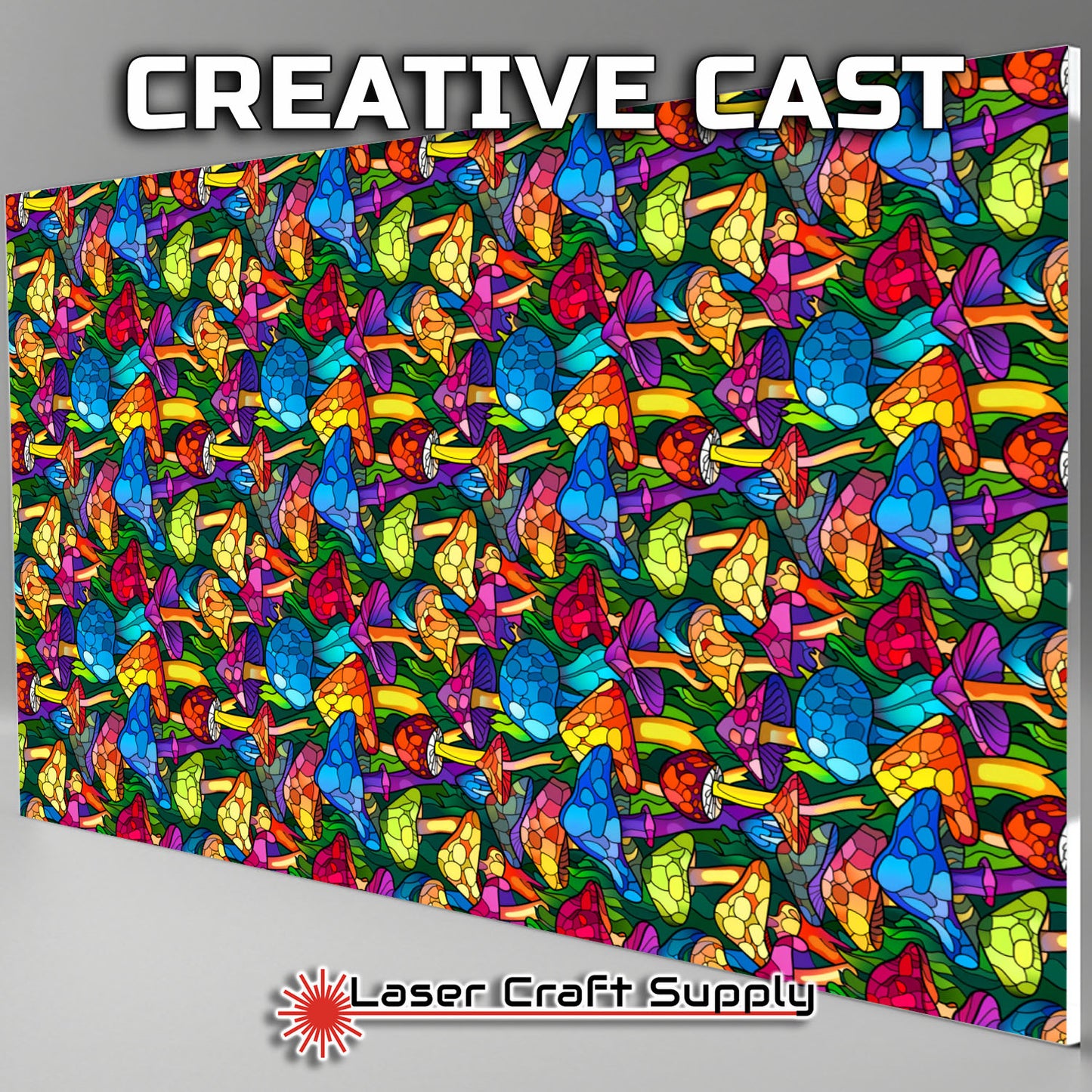 Creative Cast Acrylics - Glass Mushrooms - Stained Glass