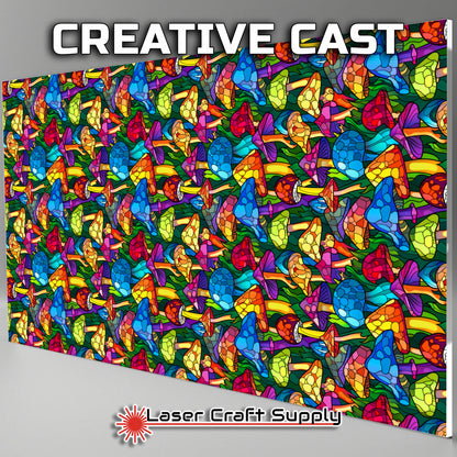 Creative Cast Acrylics - Glass Mushrooms - Stained Glass