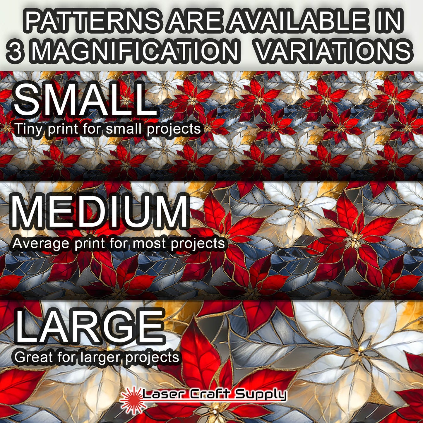 Stained Glass Poinsettias - Creative Cast