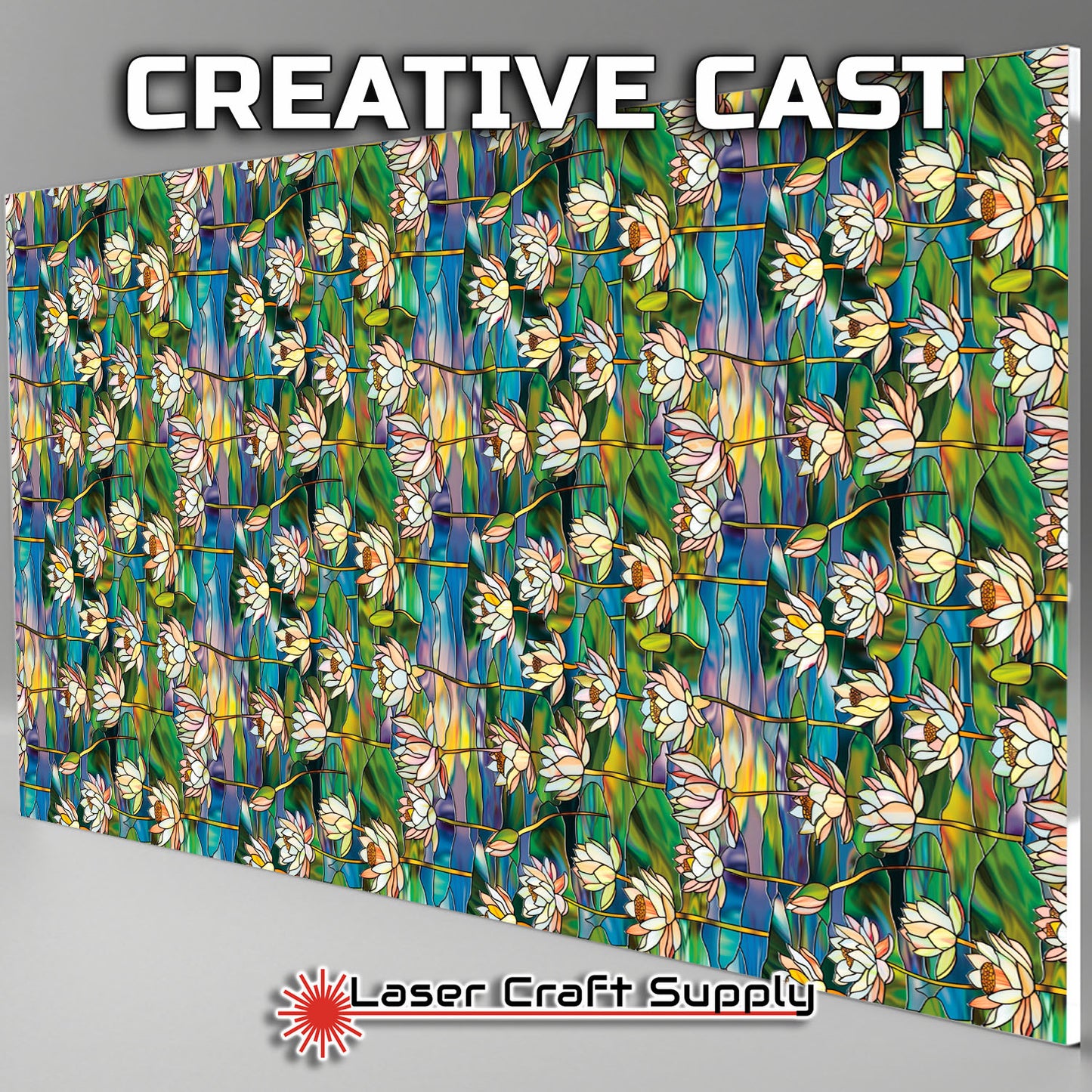 Creative Cast Acrylics - Water Lilly Glow- Stained Glass