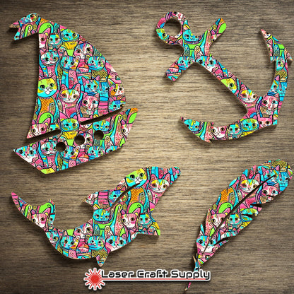 Creative Cast Acrylics - The Abstract Cats