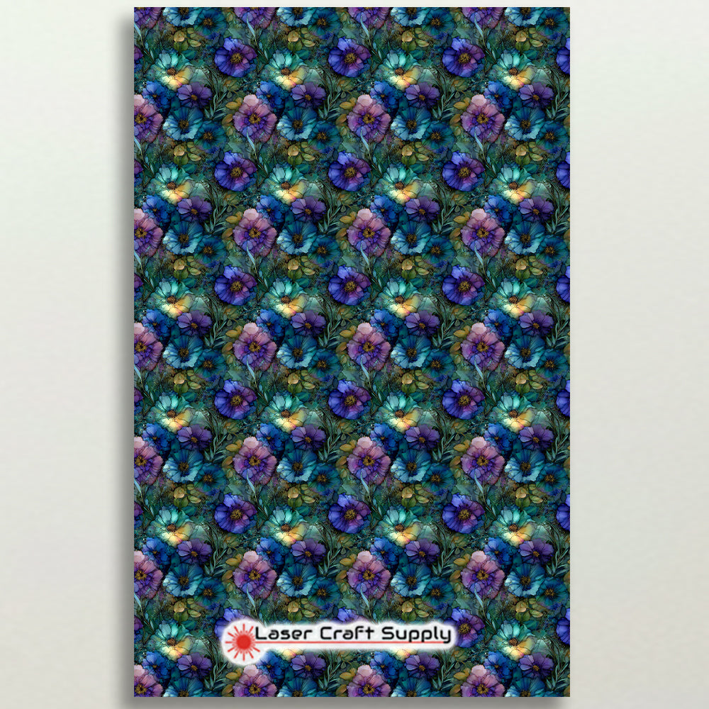 Volet and Purple Flowers