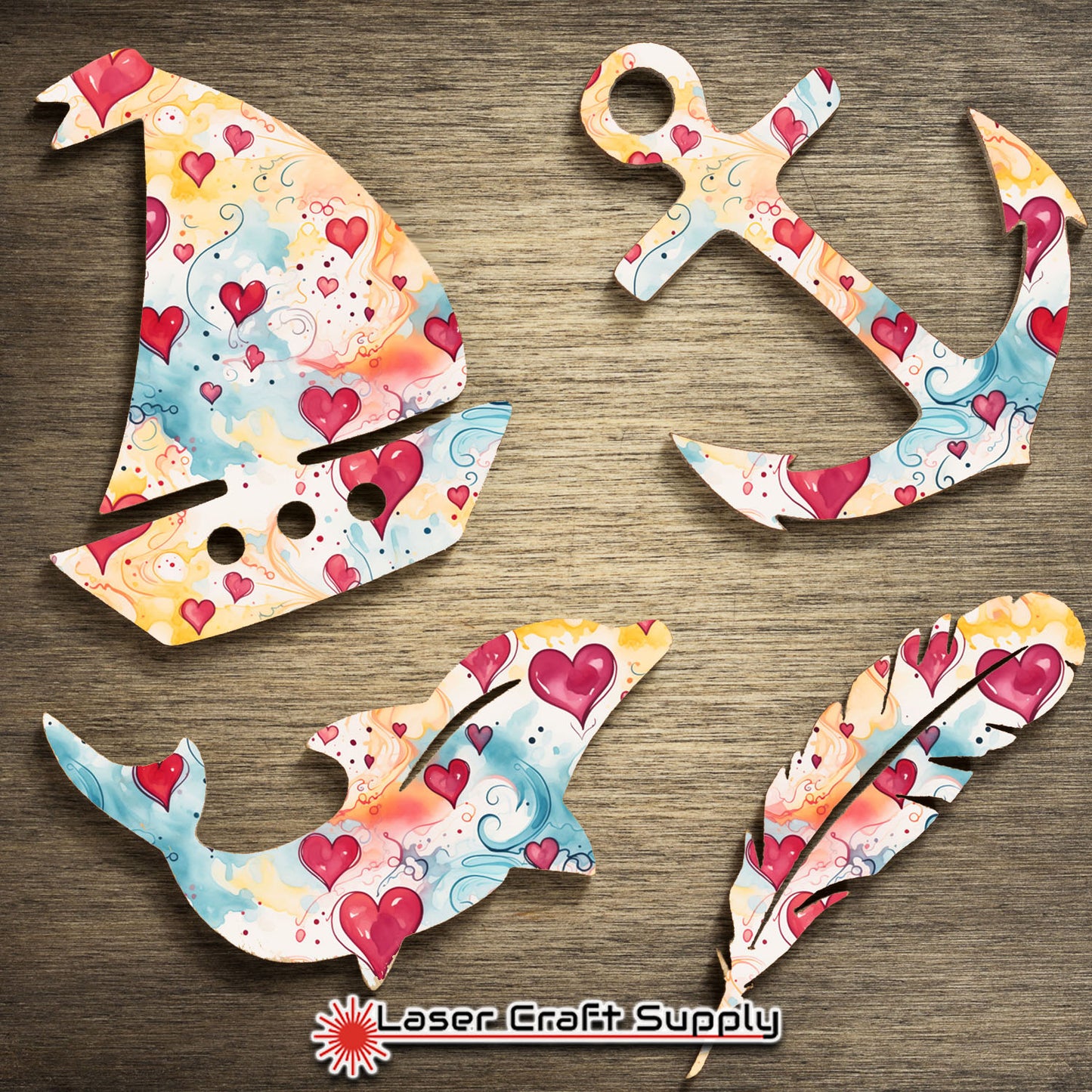 Creative Cast Acrylics - Watercolor Hearts
