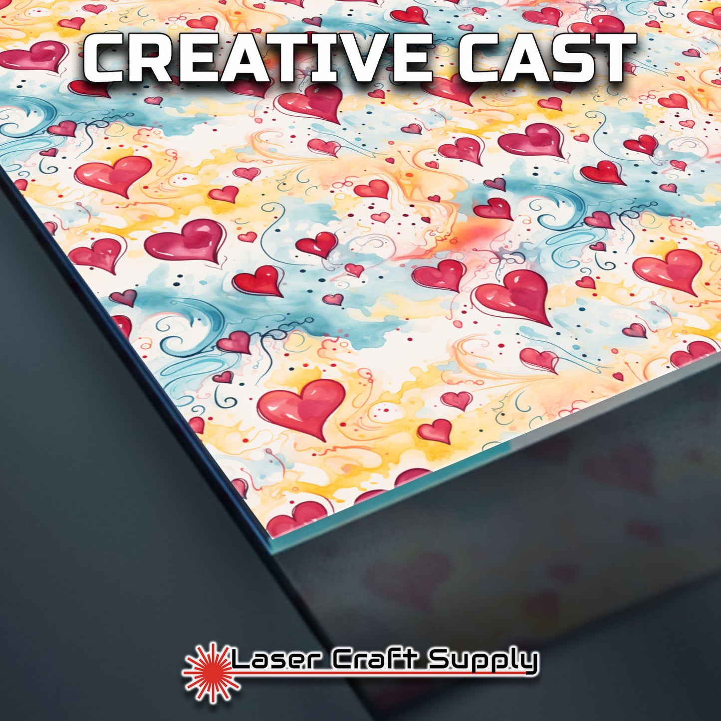 Creative Cast Acrylics - Watercolor Hearts