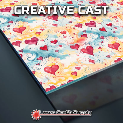 Creative Cast Acrylics - Watercolor Hearts