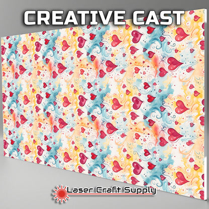 Creative Cast Acrylics - Watercolor Hearts