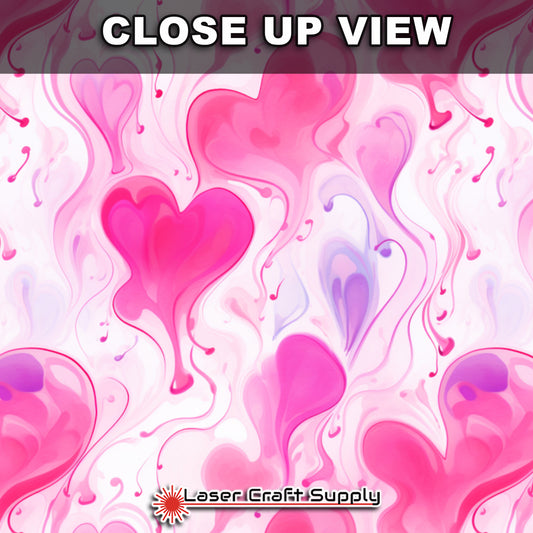 Creative Cast Acrylics - Pink Watercolor Hearts