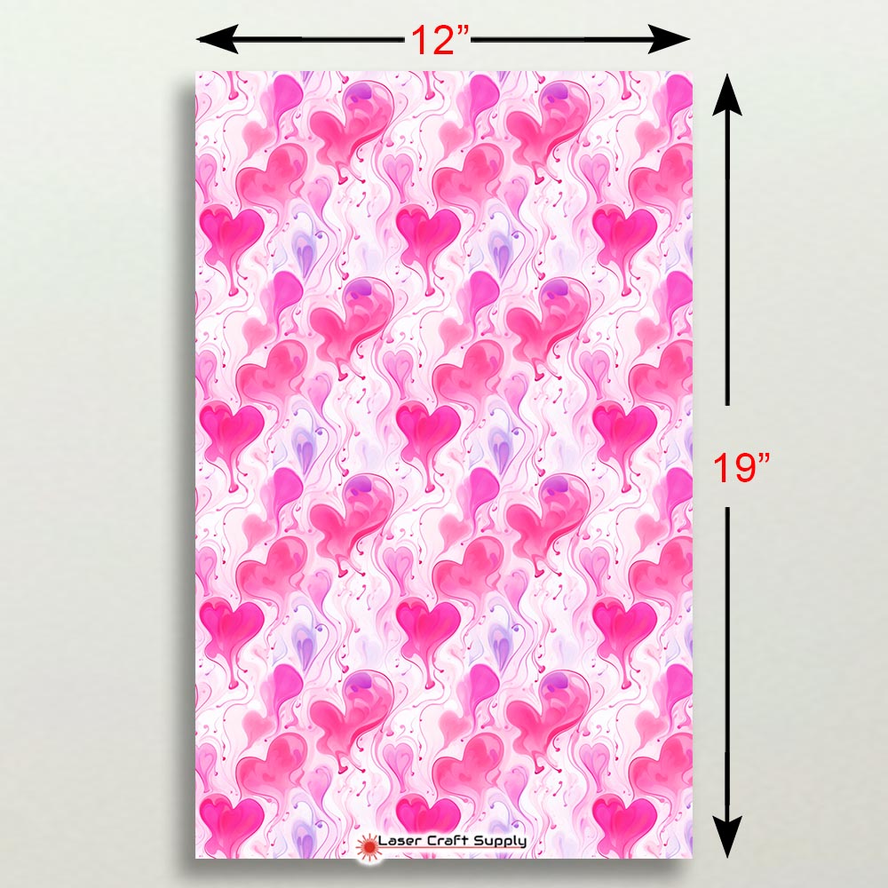 Creative Cast Acrylics - Pink Watercolor Hearts
