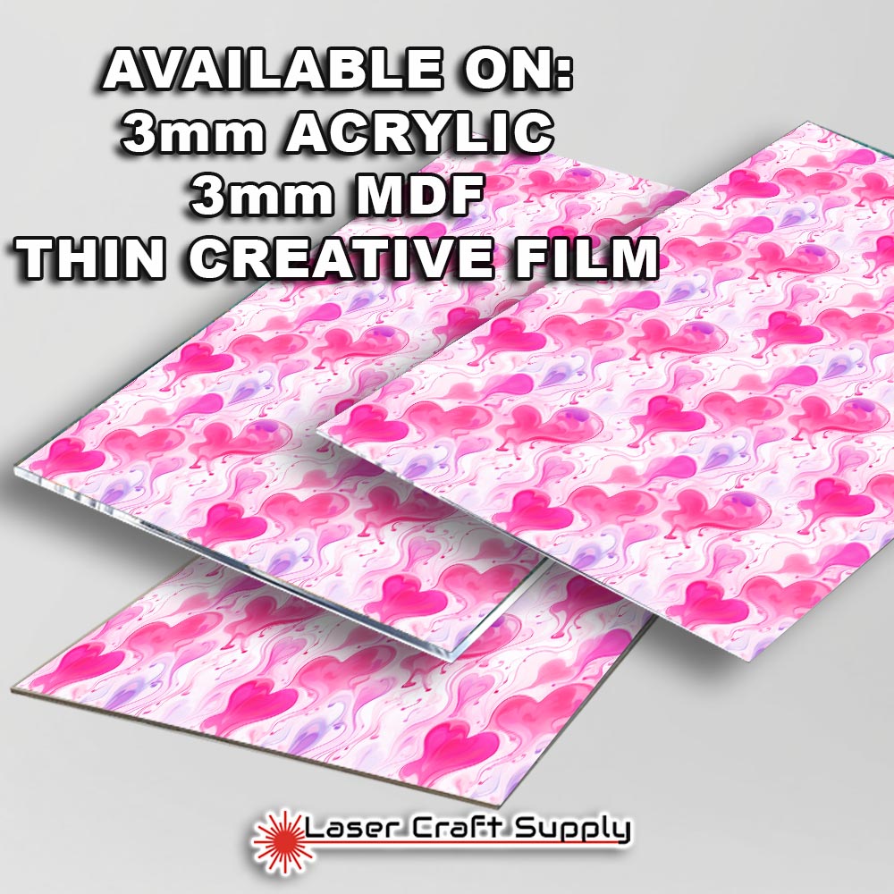 Creative Cast Acrylics - Pink Watercolor Hearts