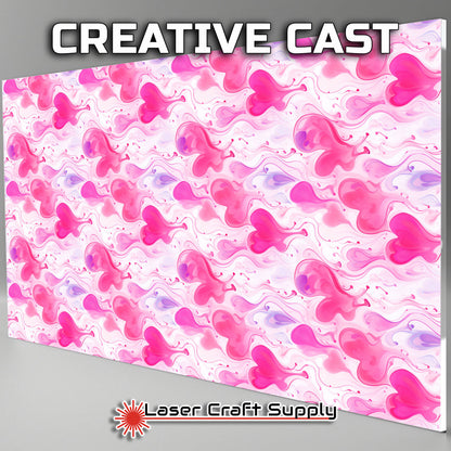 Creative Cast Acrylics - Pink Watercolor Hearts