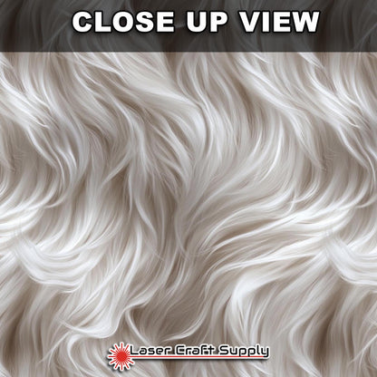 White Long Hair Fur - FULL SHEET
