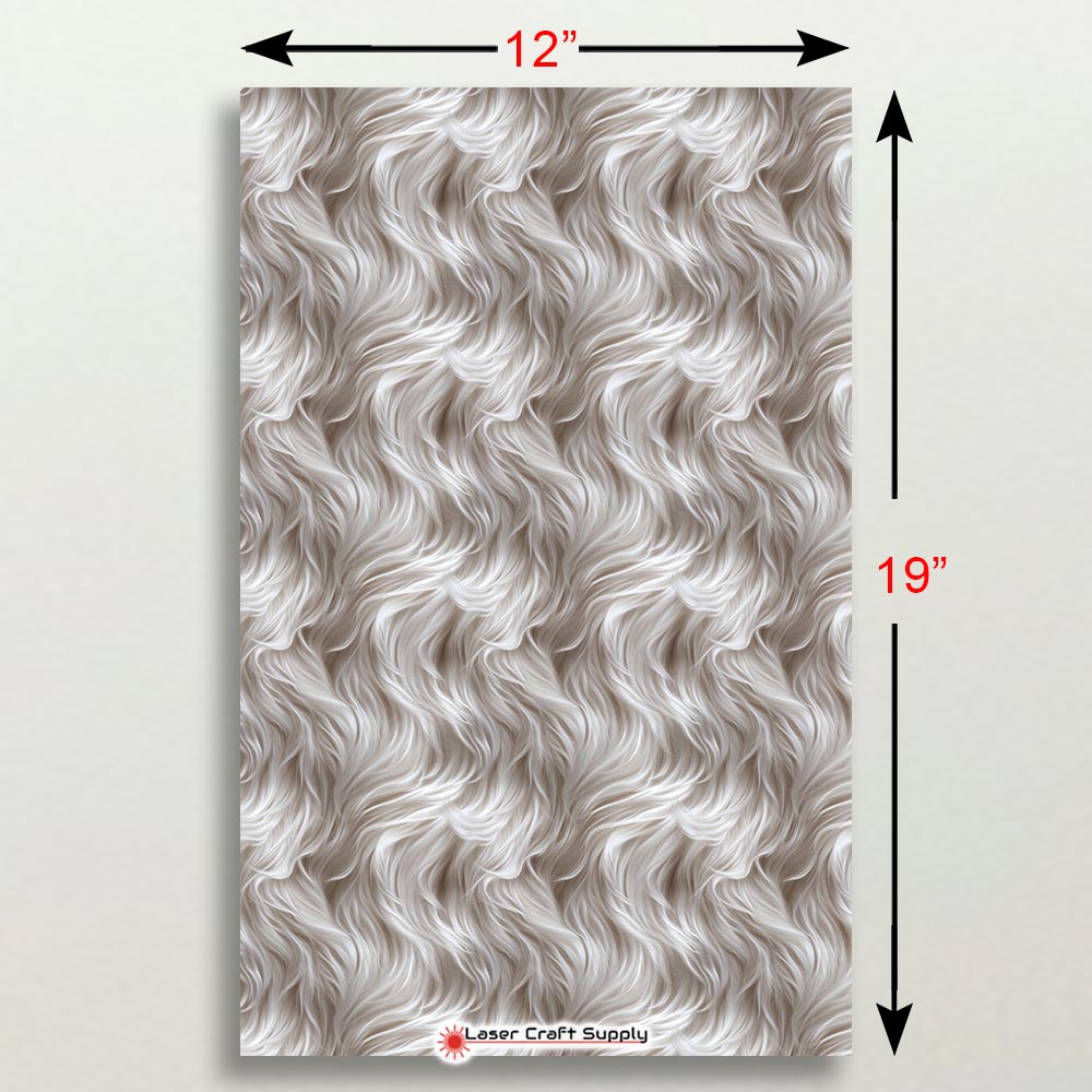 White Long Hair Fur - FULL SHEET