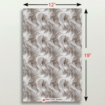 White Long Hair Fur - FULL SHEET