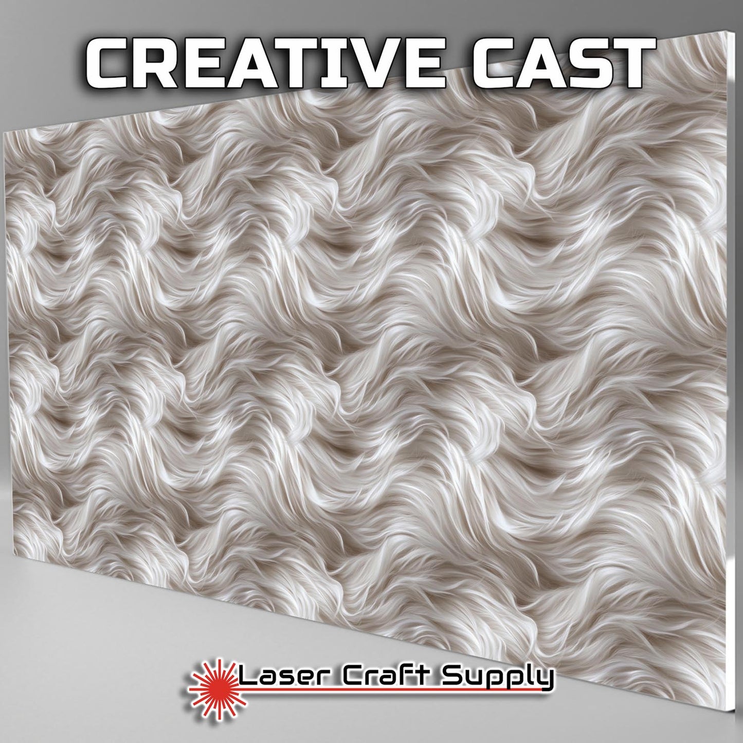White Long Hair Fur - FULL SHEET