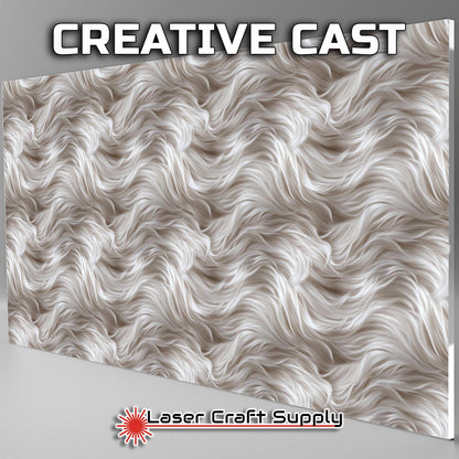 White Long Hair Fur - FULL SHEET