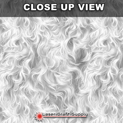 White Poodle Fur - FULL SHEET