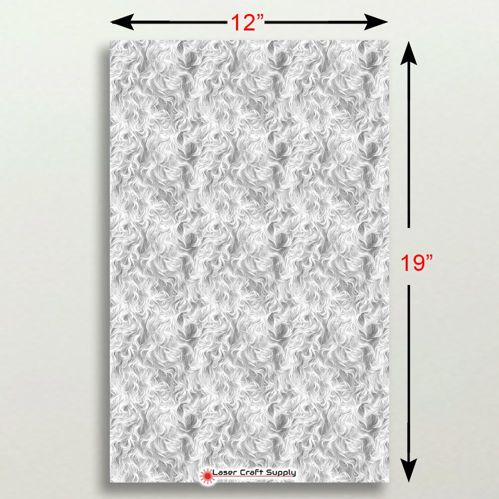 White Poodle Fur - FULL SHEET