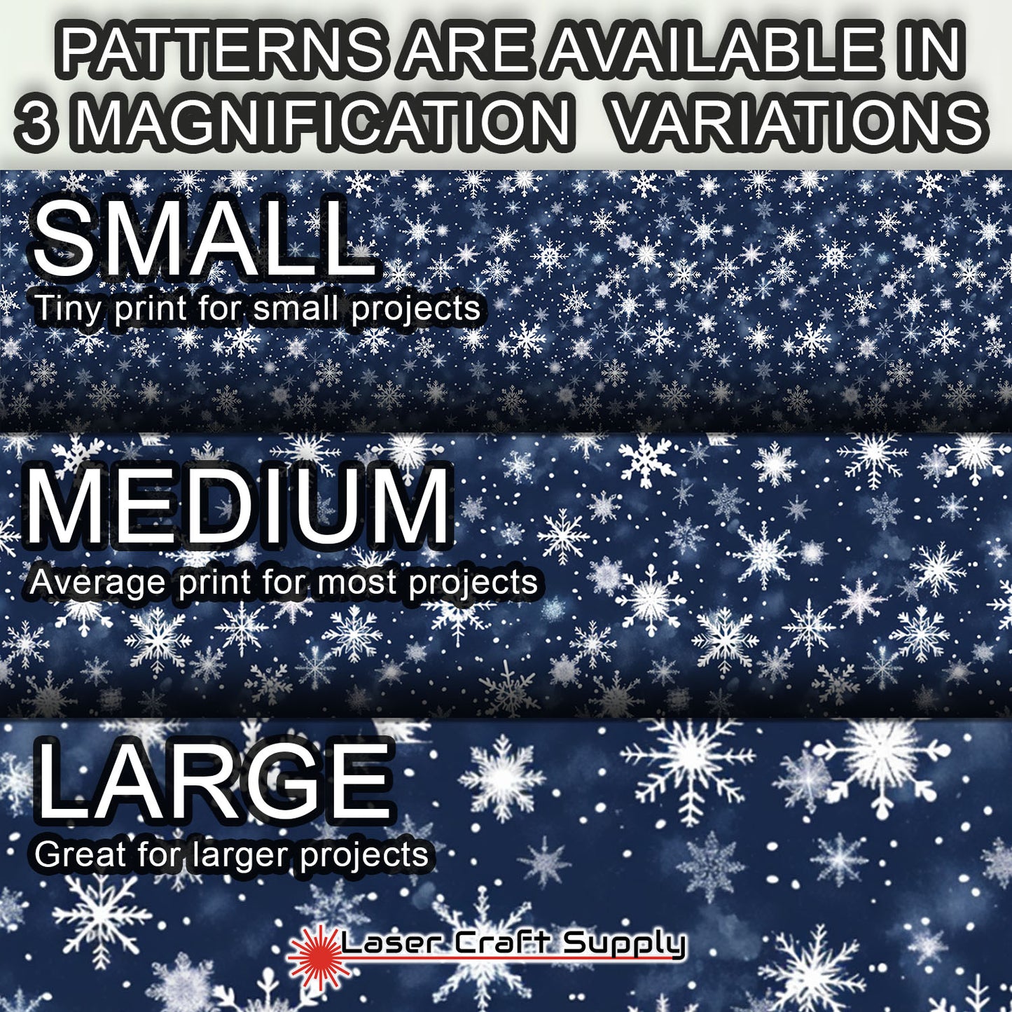 Creative Cast Acrylics - White Snowflakes on Blue